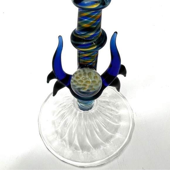 Antonio Salviati Venetian Murano Trident Art Glass Chalice Wine Goblet - Picture 9 of 17